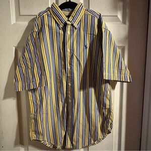 Ralph Lauren Boys 12-14 Cotton Plaid Short Sleeve Button Down Collar Shirt Prep
